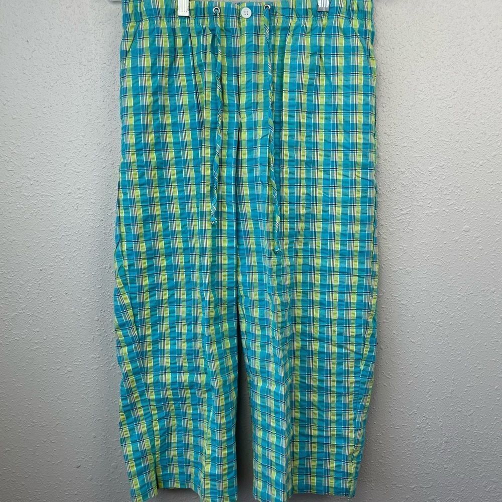 Sag Harbor Crop Pants and Matching Button Down Shirt Size S EUC